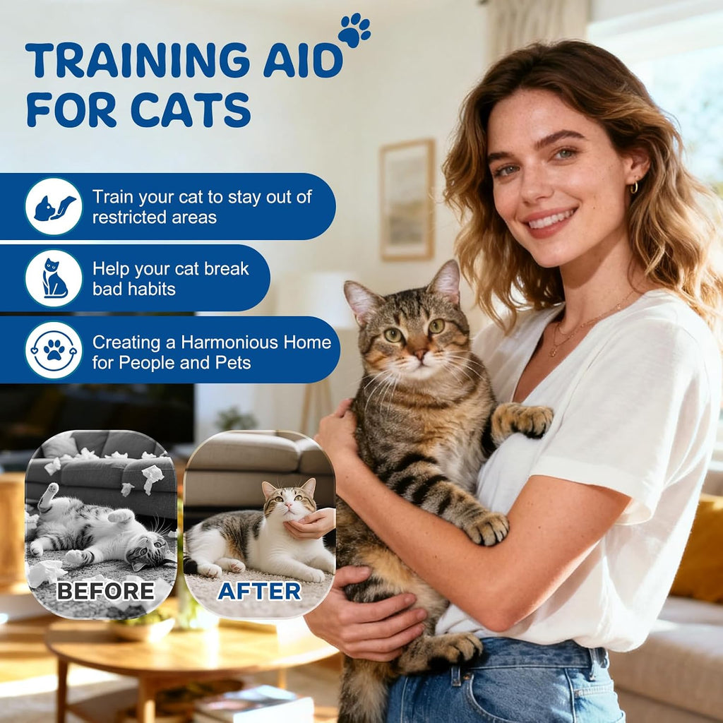 Side profile of Anowbo cat deterrent spray showing usage instructions