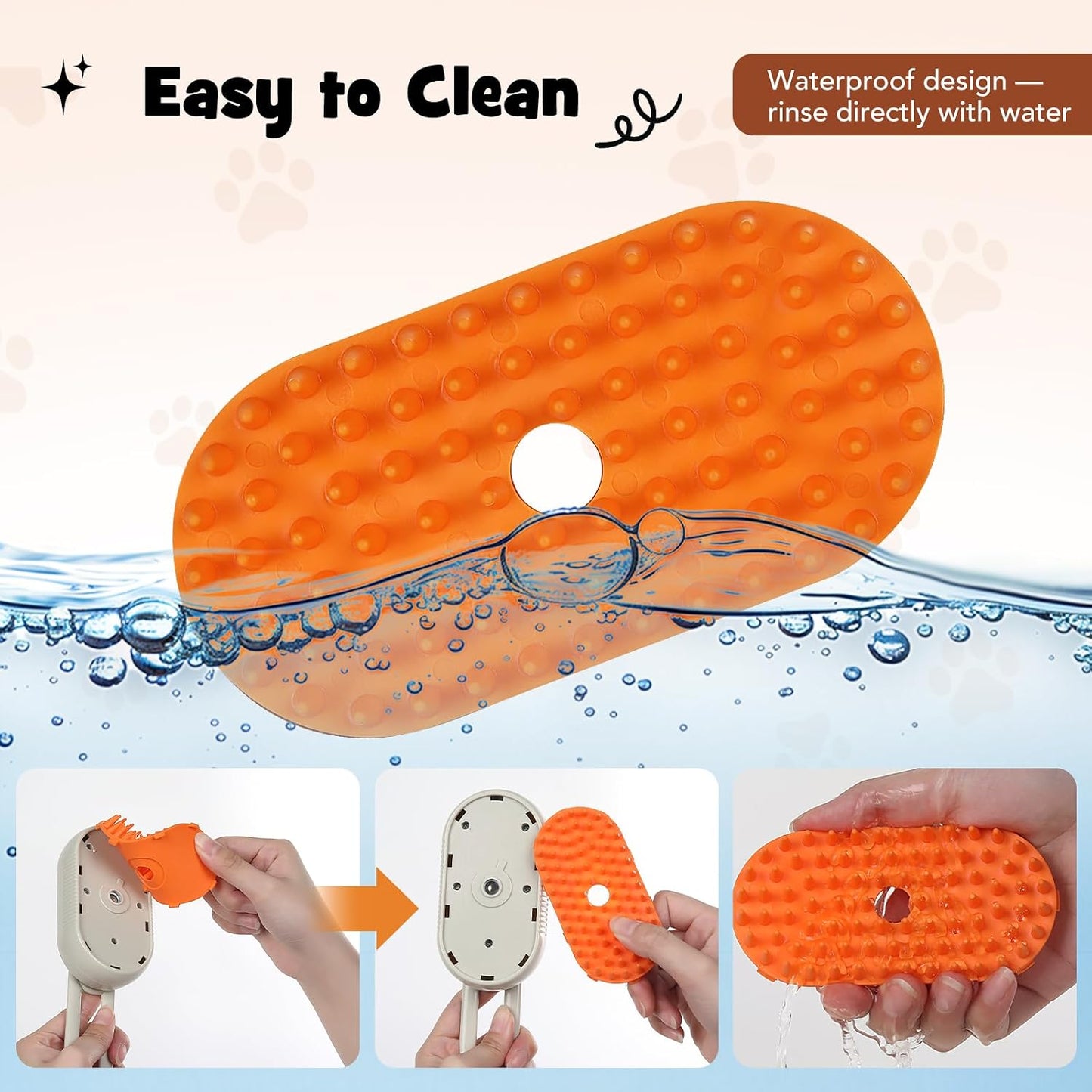 Linfox pet brush detachable head design for easy cleaning