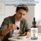 Anefose feline liquid dropper bottle showing liquid consistency of omega-3 supplement