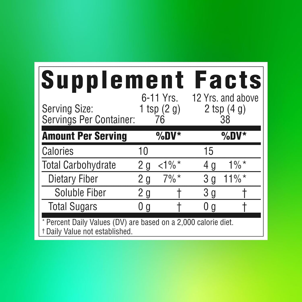 Benefiber Prebiotic Fiber Supplement Powder, Unflavored, 250 Teaspoons - Image 9