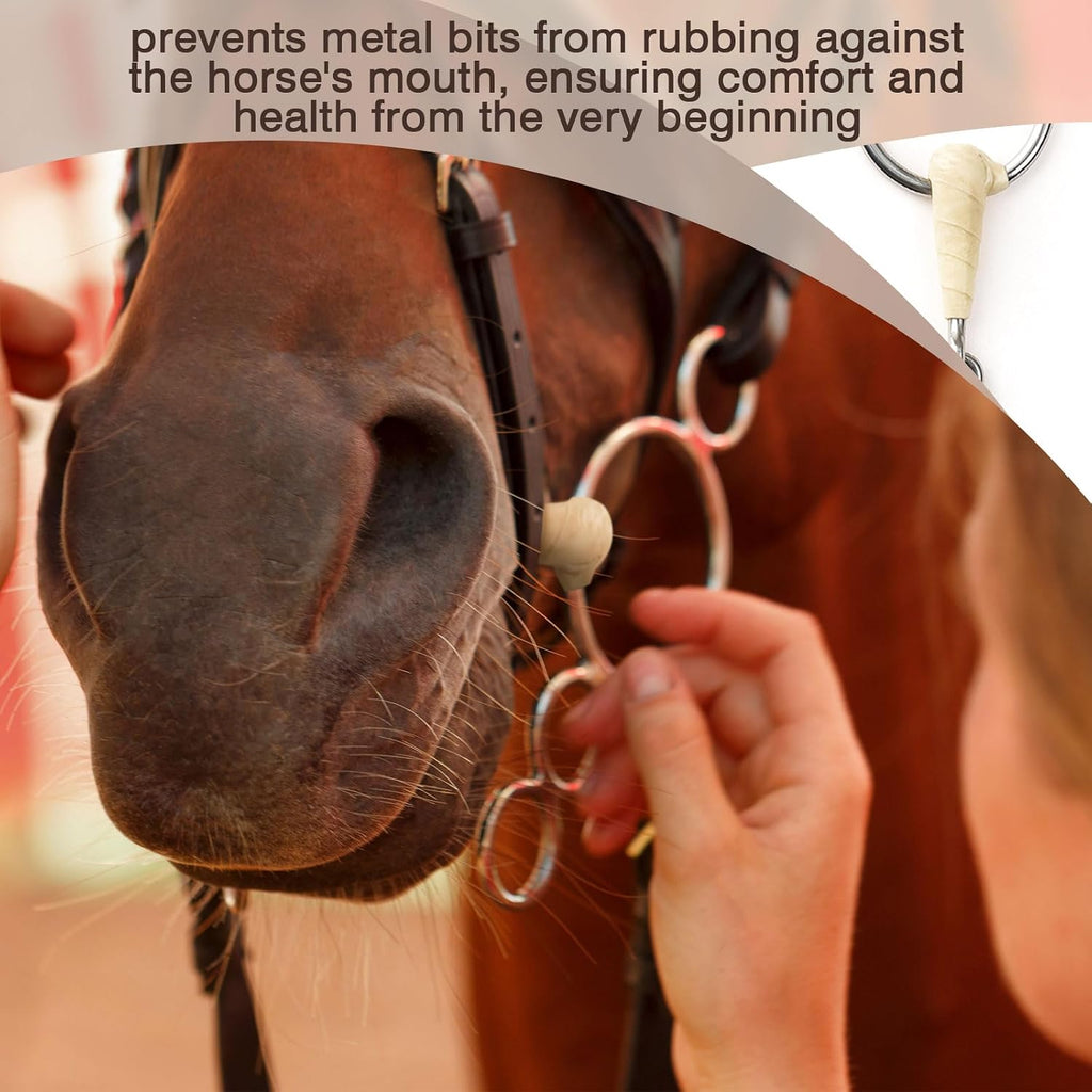 Close up view of the flexible shielding bandage wrap for equines mouth comfort.