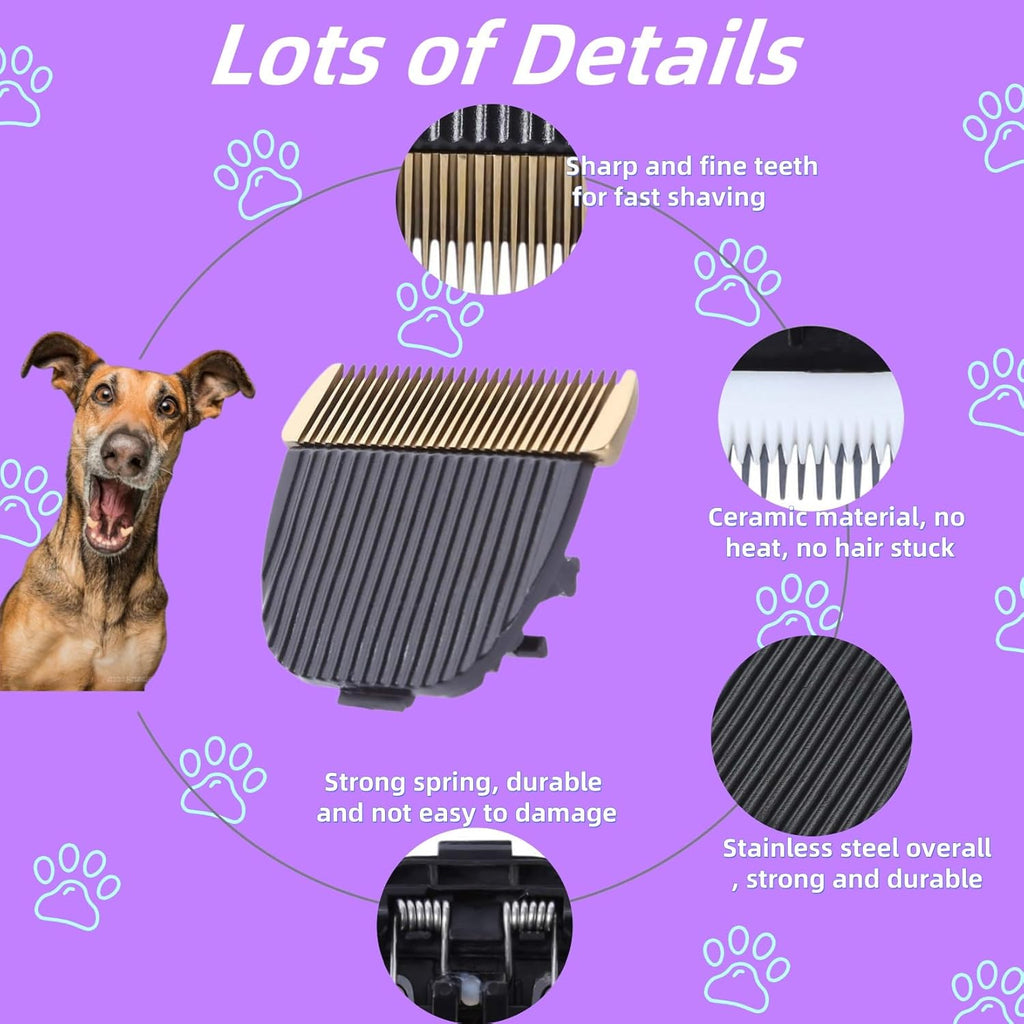 Durable ceramic and titanium pet trimmer blade for dogs and cats