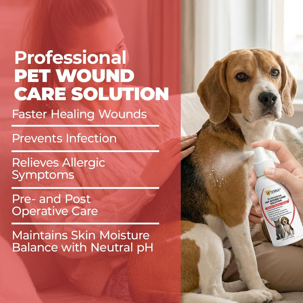 Pet first aid skin cleansing spray bottle for minor cuts and scratches
