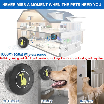 Close up of Lalolee touch-sensitive dog bell button
