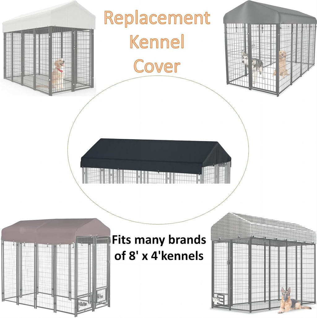 LYBOSH 8x4 waterproof pet enclosure tarp showcasing its triple coated interior lining