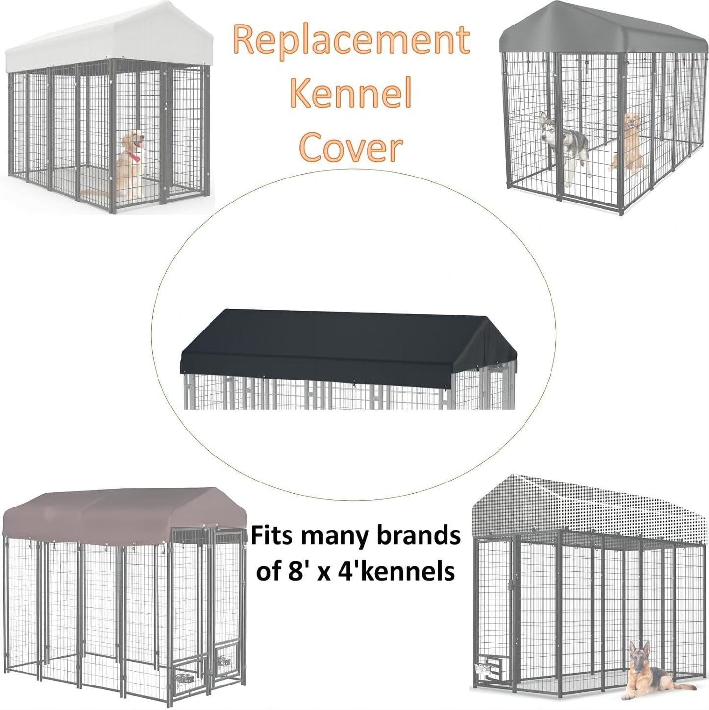 LYBOSH 8x4 waterproof pet enclosure tarp showcasing its triple coated interior lining