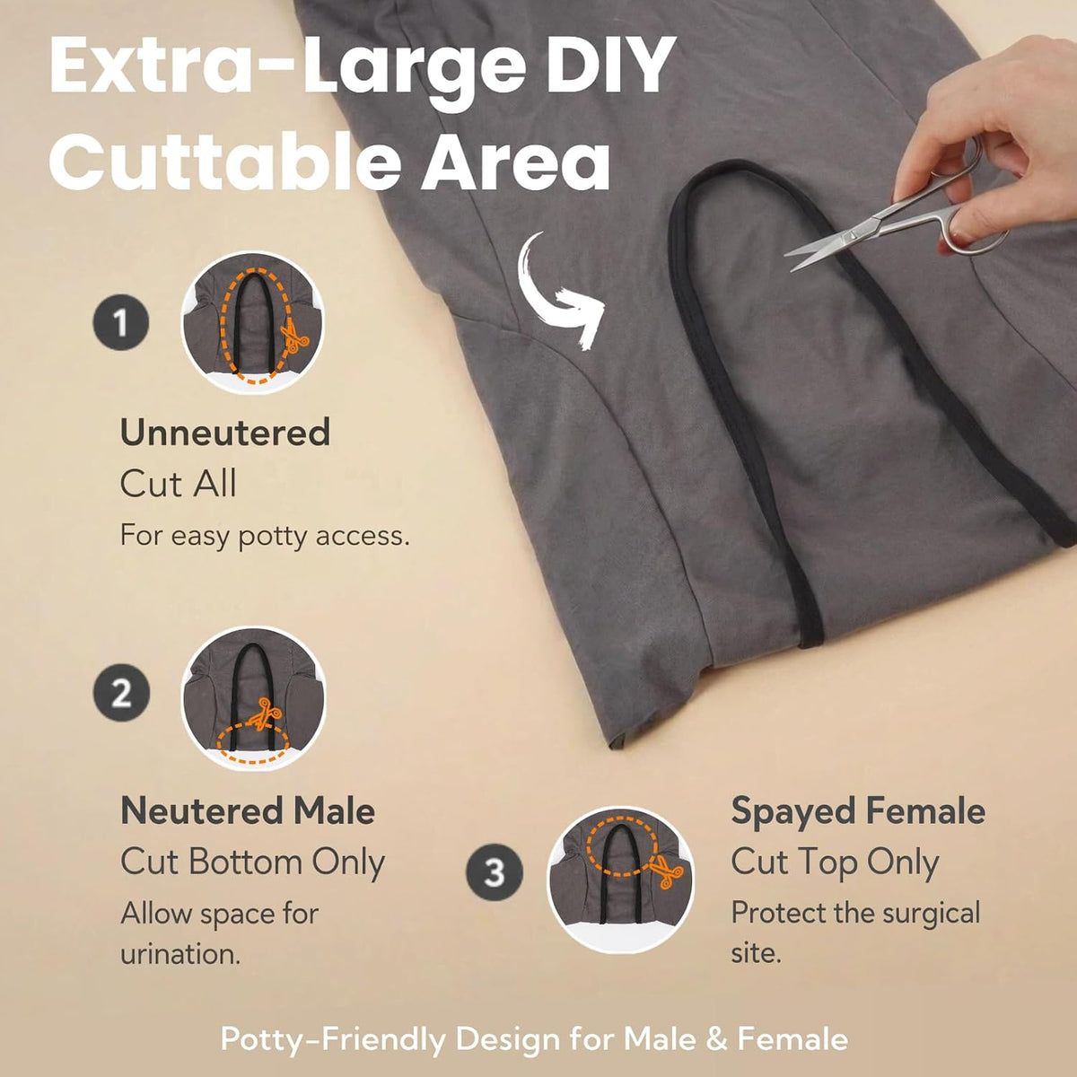 Close up of breathable stretch fabric on dog suit
