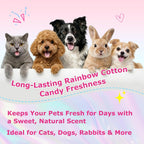 Authentic USA imported cotton candy scented pet deodorant close up
