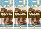 Close up view of Fieldcrest Farms chicken flavored rings and bones pet treats.