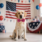 Adjustable summer theme dog neckties showcasing durable polyester material stitching