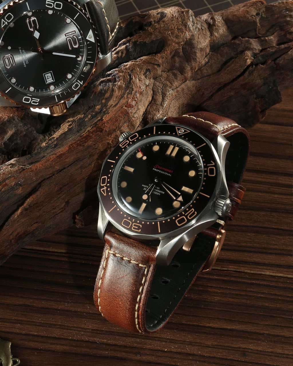 REZERO genuine leather watch belt with included spring bars and installation tool