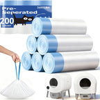 150 Count Automatic Cat Litter Box Bags Compatible with Cmg Fmo Fstg Robot Litter box, Pre-Seperated Thick Self-Cleaning Cat Litter Box Replacement Liners with Drawstring Heavy Duty-26"x11.8" - Image 9