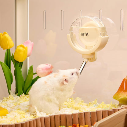 Hamster Water Bottle with Magnetic Holder, Freestanding Water Feeder for Glass Tanks, No-Drip Water Dispenser for Syrian & Dwarf Hamsters, Gerbils, Mice, Rats, Degus (White, 150ml / 5.07 fl oz) - Image 2