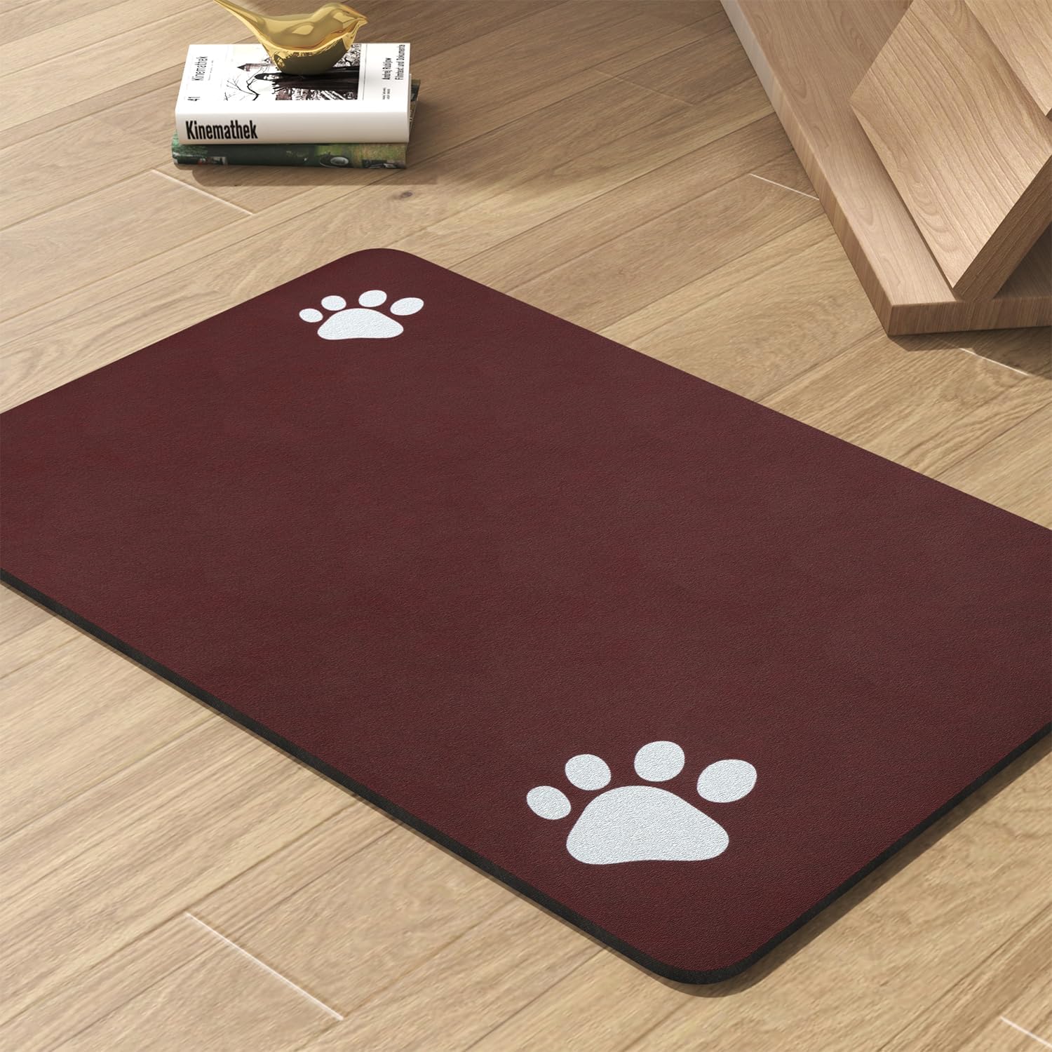 Pet Feeding Mat-Absorbent Dog Mat for Food and Water Bowl-No Stains Quick Dry Water Dispenser Mat-Dog Accessories Pet Supplies-Bowl for Messy DrinkersBeige,17"x28" - Image 12