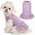 WOYYHO small dog dress front view purple princess tutu outfit