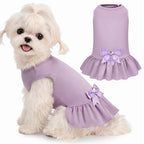 WOYYHO small dog dress front view purple princess tutu outfit