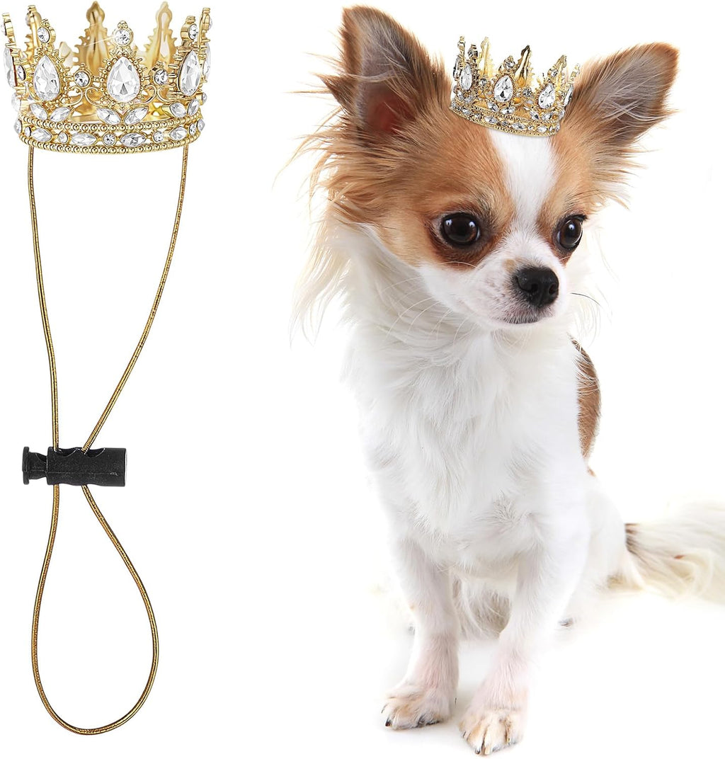 Abbylike Pet Rhinestone King Crown, Queen Crown for Birthday New Year Costume for Small Dog Cat Cosplay Party Accessories Adoption Celebration Wedding Birthday Photos Prop Costume(Pink,Small) - Image 15