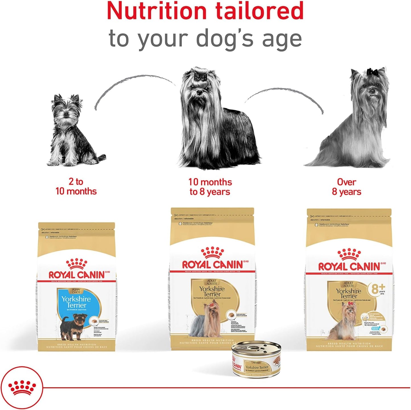 Nutrient rich loaf in gravy formula for Yorkshire Terrier coat health.