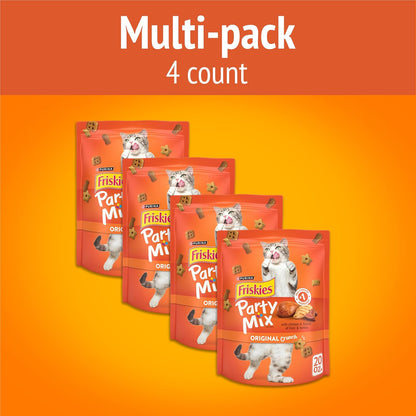 USA sourced Purina cat snacks back label showing feeding instructions and ingredients