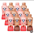 Fairlife Ultra Filtered Milk Variety Pack front view of chocolate and strawberry bottles