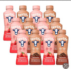 Fairlife Ultra Filtered Milk Variety Pack front view of chocolate and strawberry bottles