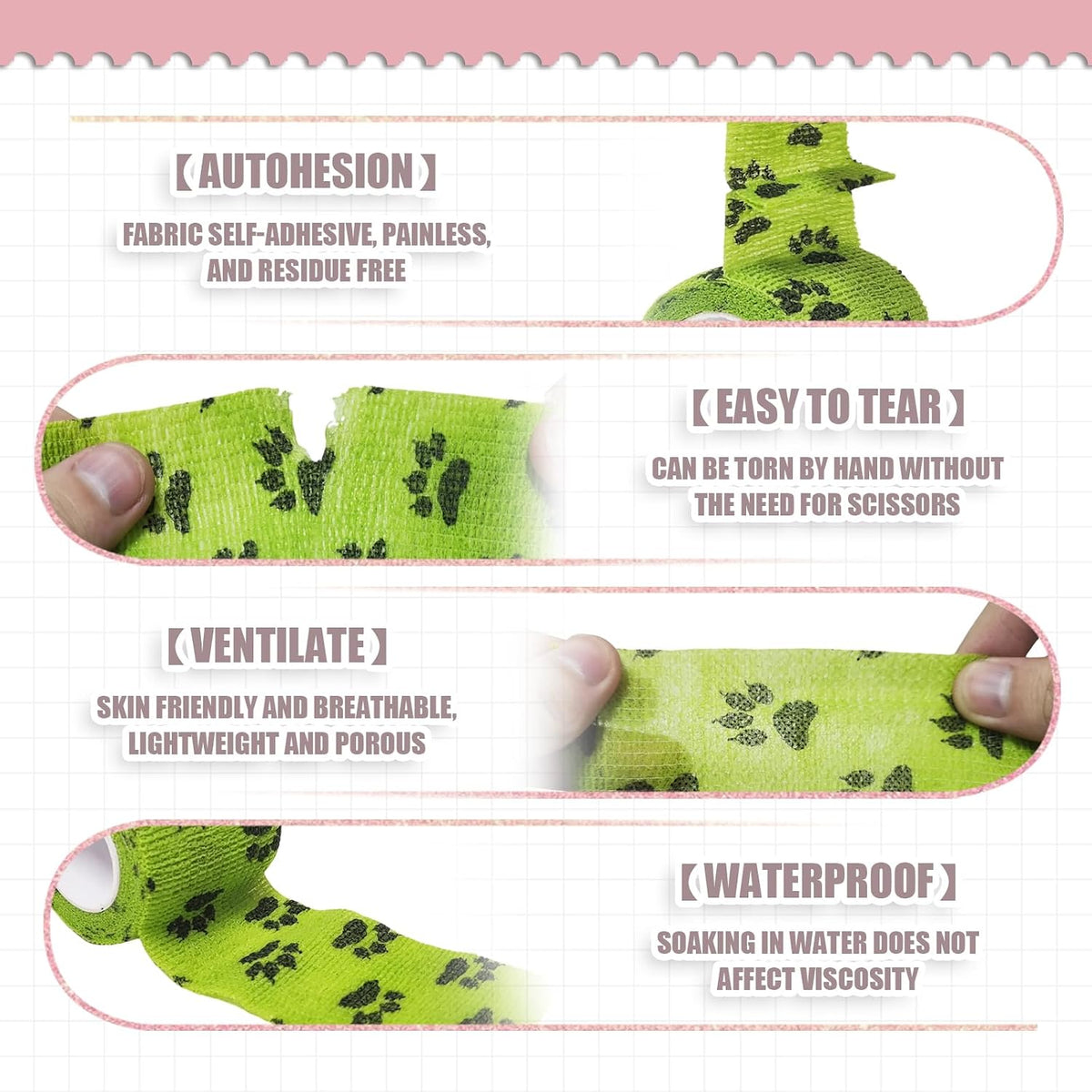 Close up of porous breathable fabric on KkvoGmle pet wrap