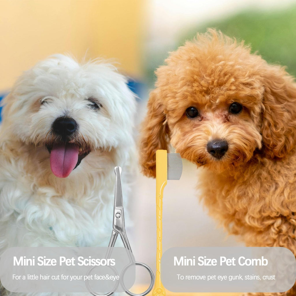 Professional pet grooming tool set for eye area cleaning
