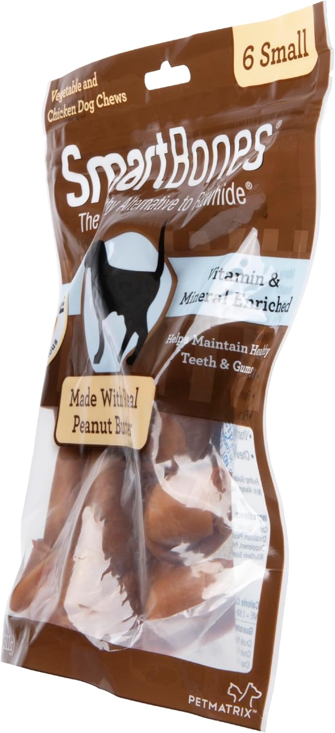 SmartBones premium healthy dental chews for small dogs back packaging
