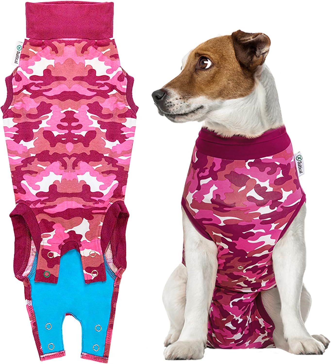 Suitical Recovery Suit for Dogs - Comfortable Post-Surgery Suit with Hold-Up System for Spay, Neuter, Skin Issues - Breathable, Cone-Free Option - Medium, Black - Neck to Base of Tail: 21.7 - 27.2 in - Image 15