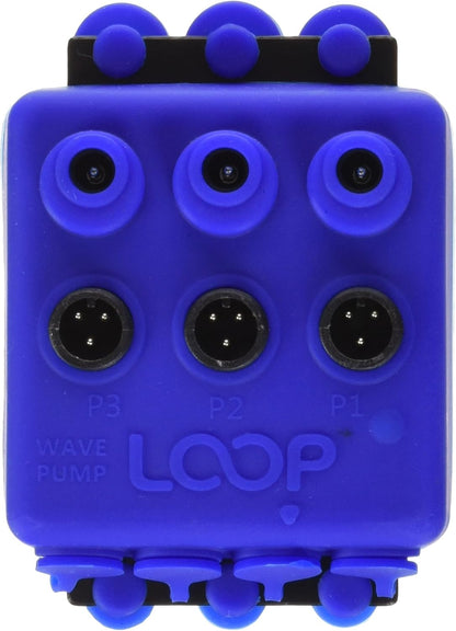 Current USA 1685 eFlux wave pump manifold hub front view showing blue silicone splash guard