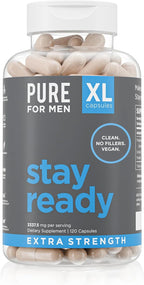 Pure for Men Stay Ready Fiber Supplement Psyllium Husk (120 Vegan Capsules) - Image 9