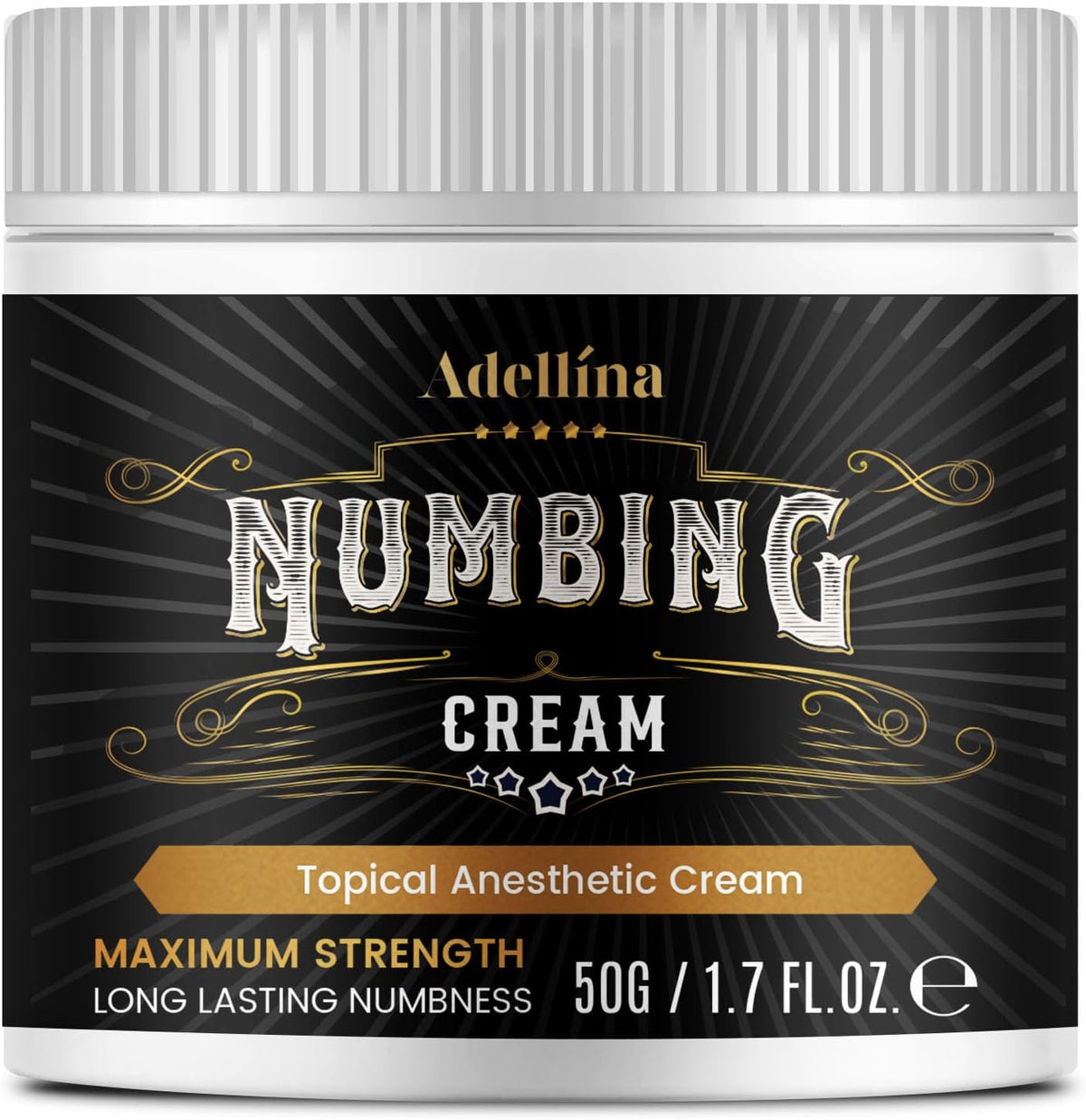 Adellina Maximum Strength Numbing Cream front view packaging