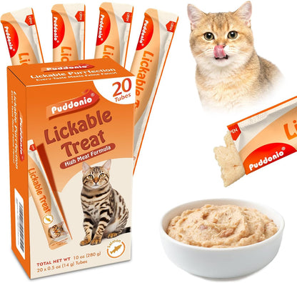Lickable Cat Treats, Real Meat First Puree, Minimal Ingredients, No Fillers or Gums, High Protein Natural Cat Snacks, 0.5oz Tubes (Pack of 20) - Image 11