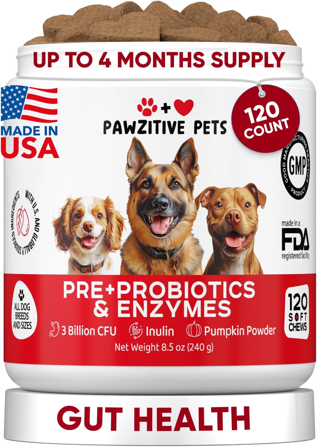 Hemp Calming Chews for Dogs - Dog Calming Chews for Anxiety Relief, Stress, Separation, Fireworks, Thunder, Travel, Vet Visits - USA Product - 120 Soft Treats with Melatonin, Chamomile, Passion Flower - Image 11