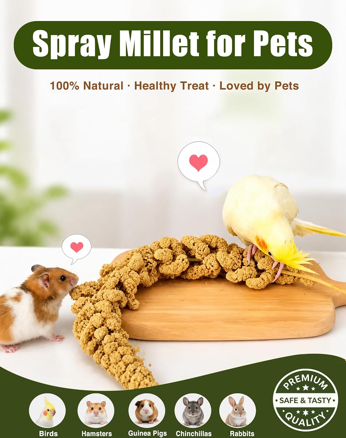 Tinyfield 0.5 Pound millet spray package label details