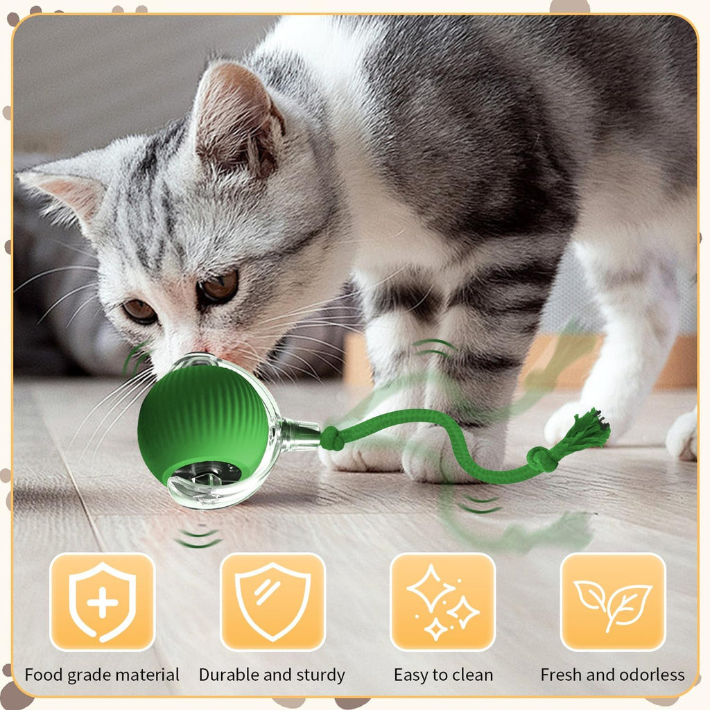Mtlsttbd green interactive pet toy close-up highlighting the durable pet-safe silicone texture.
