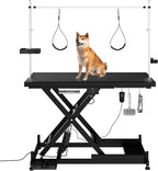 Pet Dog Grooming Table, Foldable Stainless Steel Pet Drying Grooming Table Up to 330lbs, Professional Bathing Desk for Dogs at Home with Adjustable Overhead Arms, Noose, Mesh Tray, 42''/Pink - Image 12