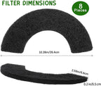 Lubise activated charcoal filter close up highlighting the high density fibrous carbon network structure