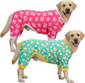 XPUDAC 2 pack dog pajamas front view on large breed dog