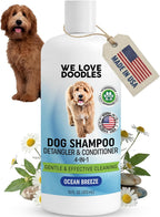 Dog Shampoo, Conditioner & Detangler - Best Shampoo for Goldendoodles, Poodles & Doodles Pet Hair - Hypoallergenic, Tearless, Sensitive Skin for Puppies & All Dog Breeds - Made in USA, 16OZ (Lavender) - Image 9