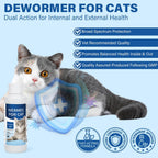 Natural homeopathic digestive cleanser for cats showing syringe applicator