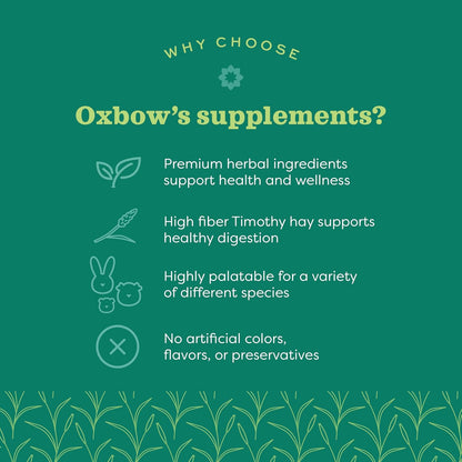 Oxbow Timothy hay based anti inflammatory supplement for rabbits