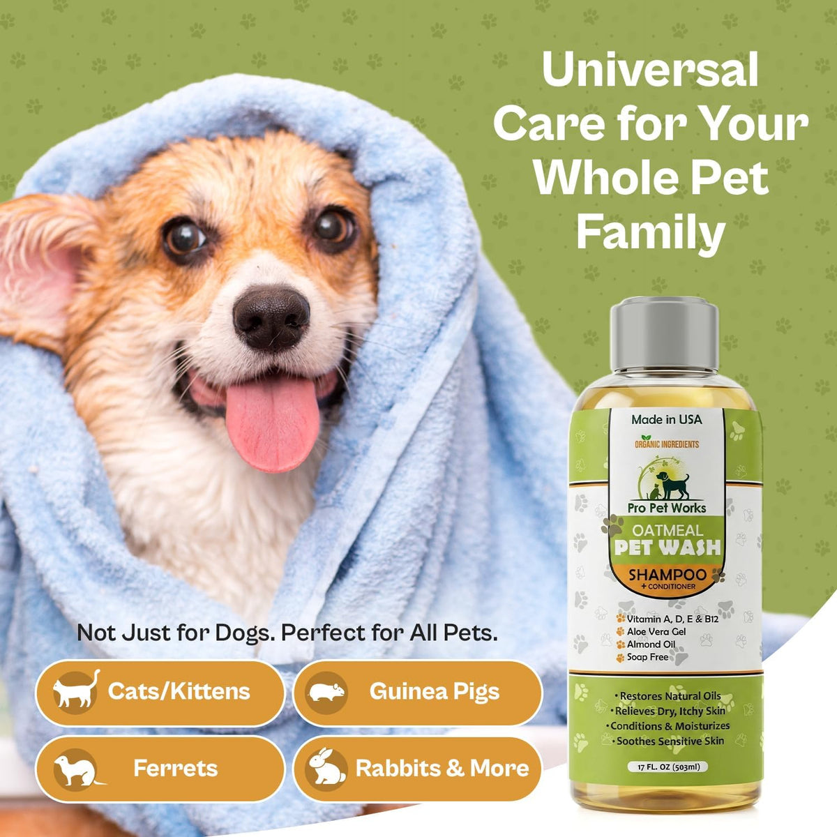 Pro Pet Works USA imported shampoo bottle size reference