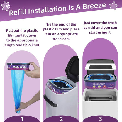 ZOZEEA odor lock technology cartridges for feline waste management