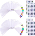 Upzigs fan shaped nail swatch sticks front view with number labels.