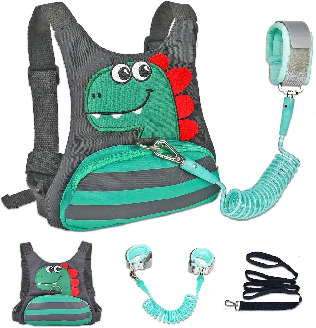 Fitarts toddler safety harness with anti lost wrist link front view