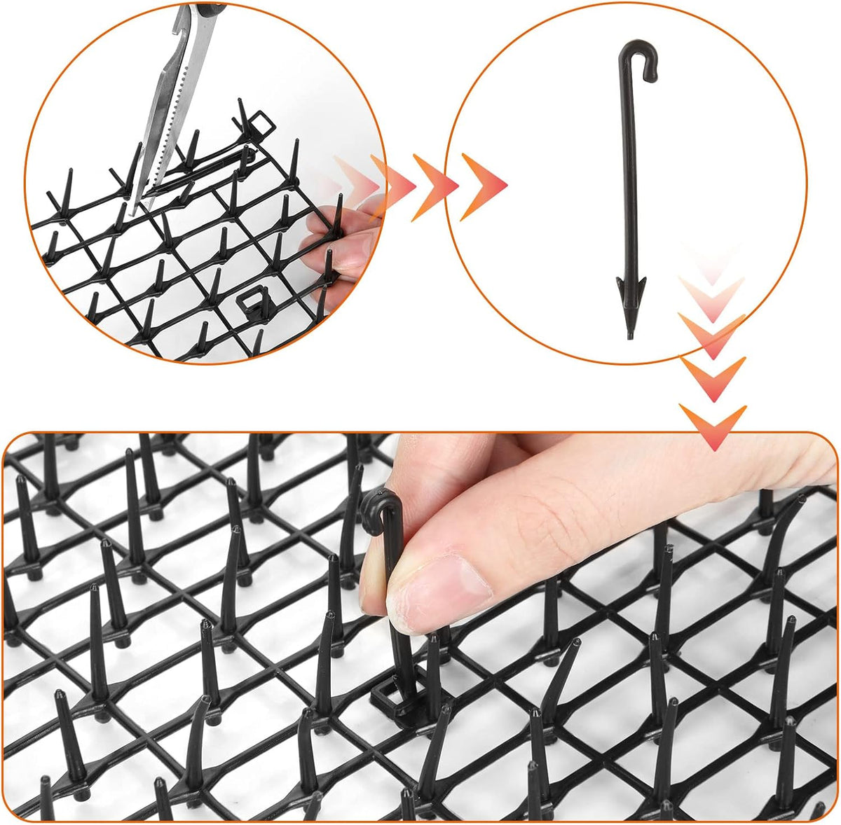 Eatheaty cat scat mat being cut with scissors for sizing