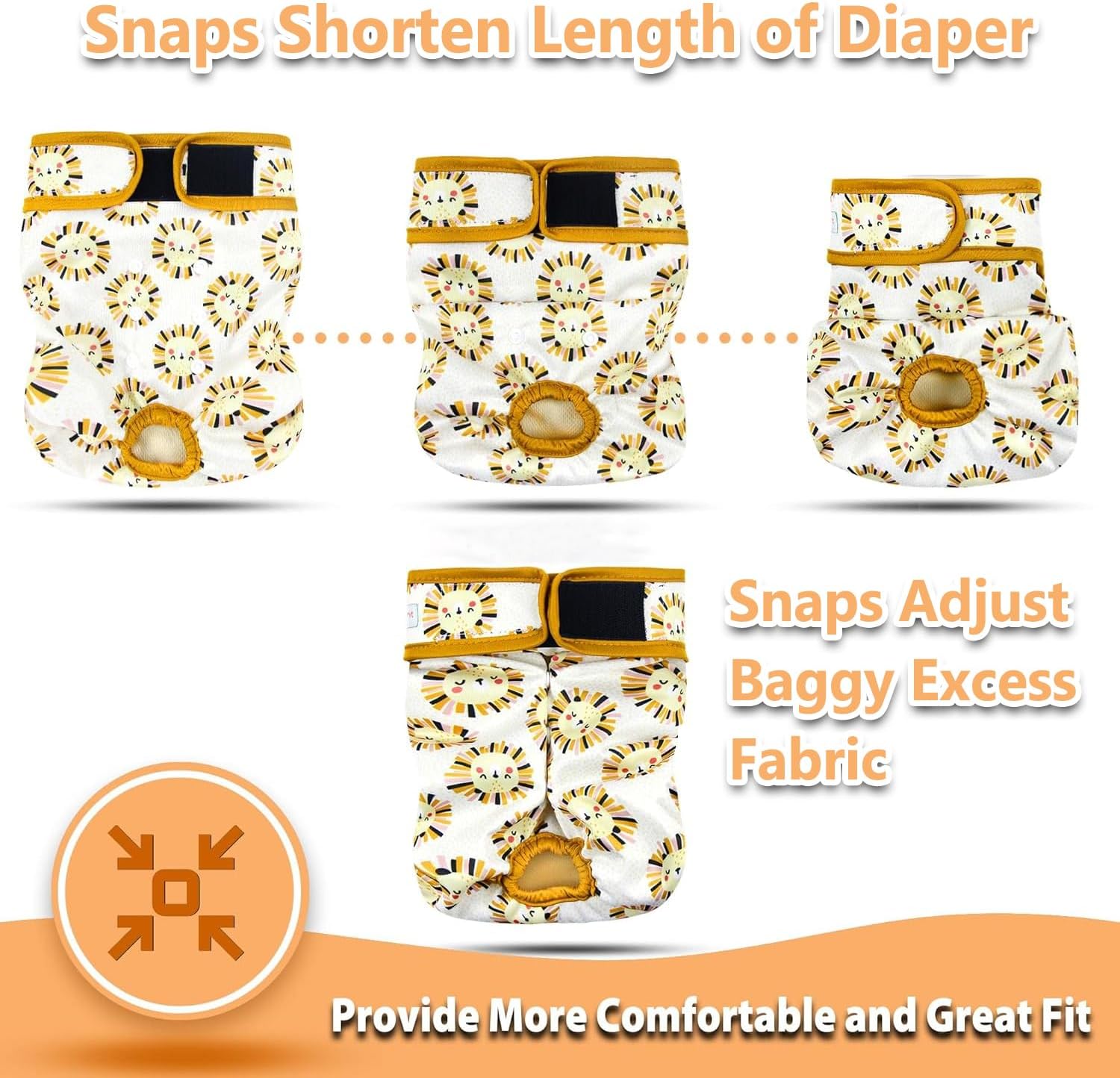 Langsprit dog diapers for female in period displaying absorbent fleece layers.