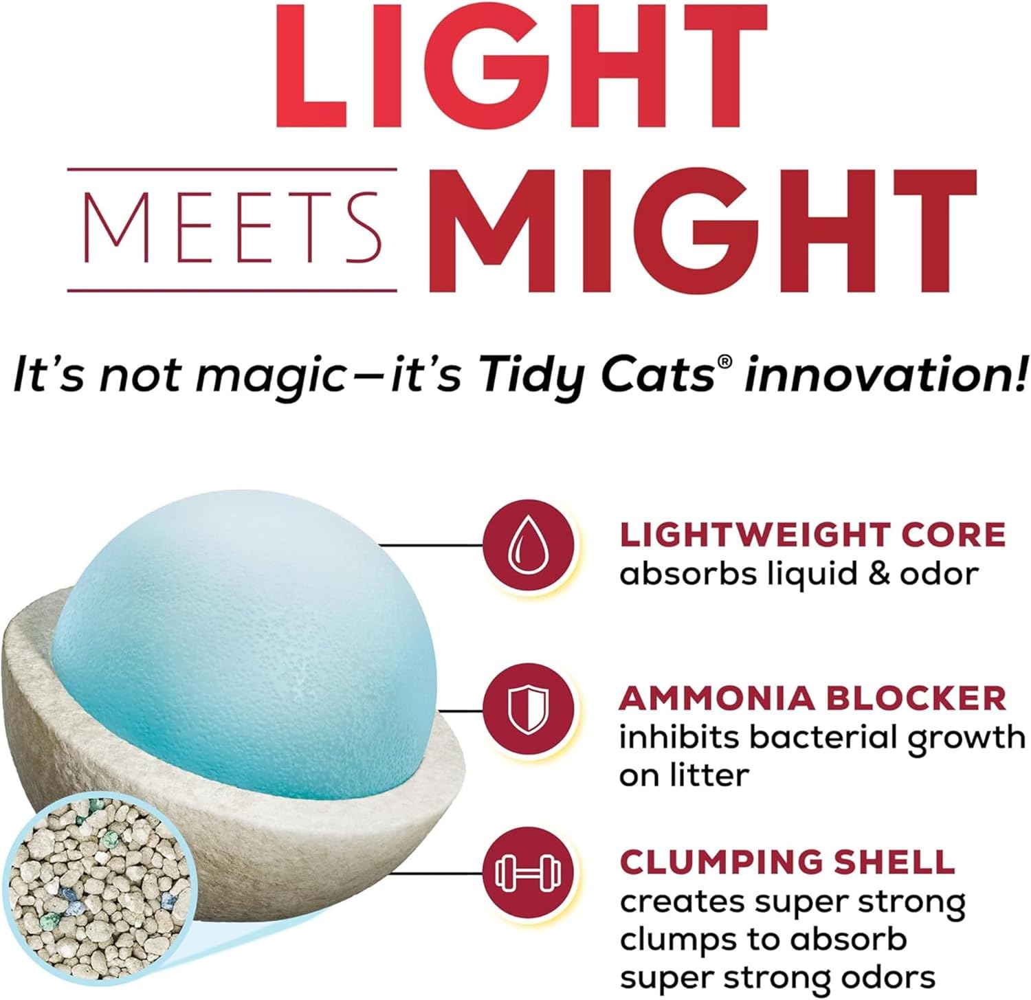 Purina Tidy Cats LightWeight 24/7 Performance Odor control, Multi-Cat, Clumping, 99.9 Percent Dust Free Cat Litter, 17 lb. Box - Image 3