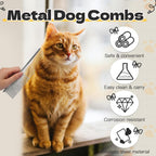 Ergonomic rubber handle of the professional cat deshedding brush close up.